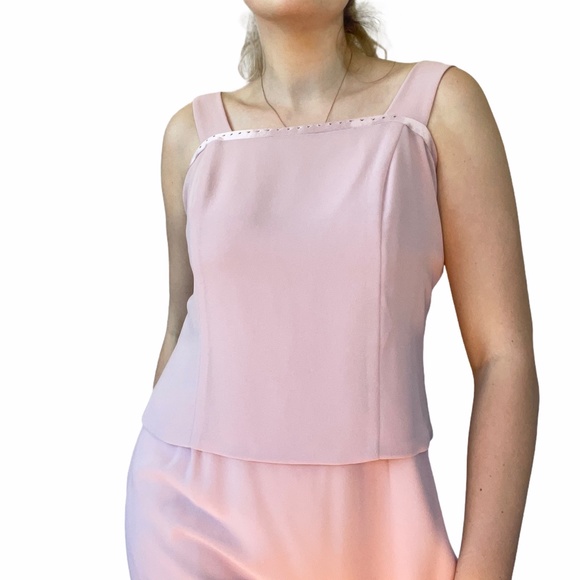 plus size pink mini dress with matching cardigan - Picture 2 of 4